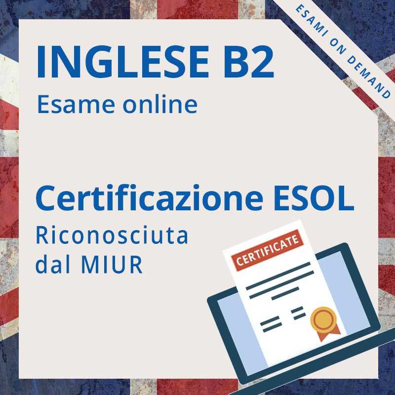 Certificazione INGLESE B2 online