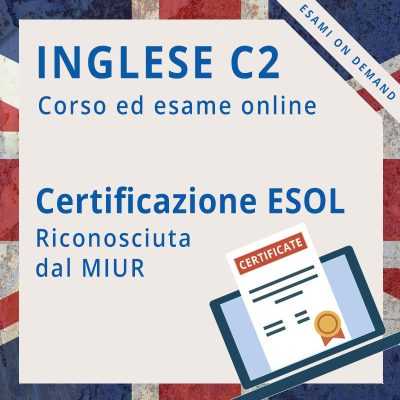 Certificazione di inglese c1 online ESOL mastery