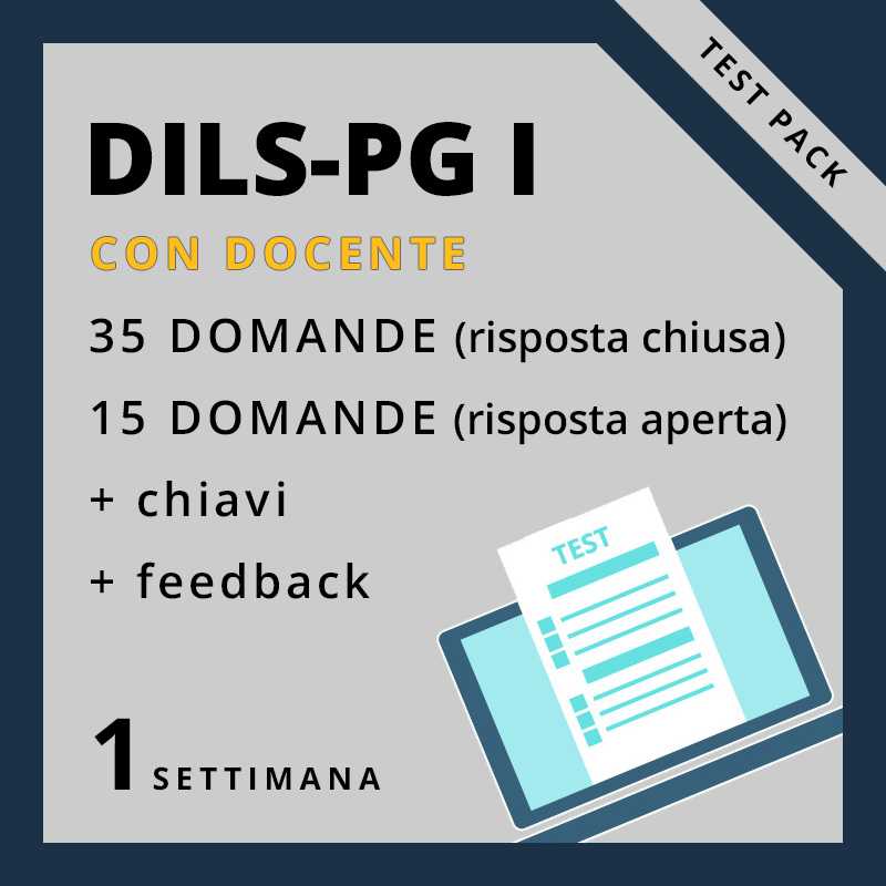 Test online Dils-PG I con docente