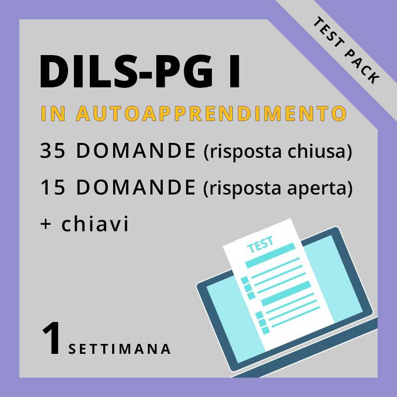 Test online Dils-PG I in autoapprendimento
