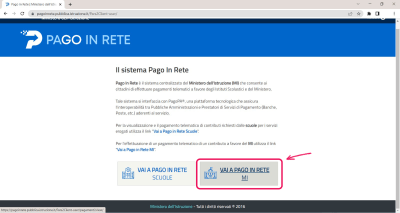 4. Clic su Vai a pago in Rete MI