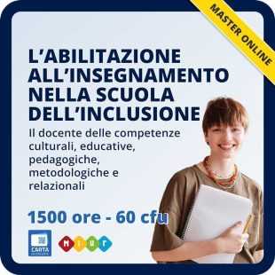 Master sull'abilitazione all'insegnamento nella scuola dell'inclusione