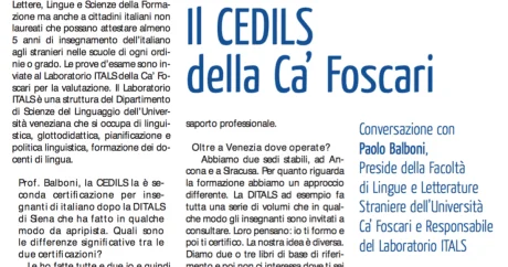Certificazione Cedils presentata dal Prof. Paolo E. Balboni