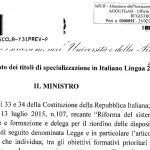 Titoli di specializzazione in italiano L2