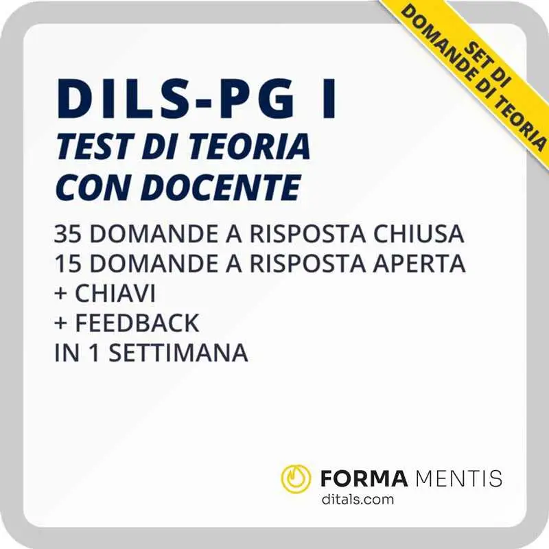 Test online Dils-PG I con docente