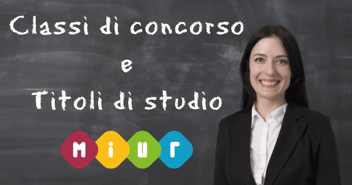 Classi di concorso e titoli di studio