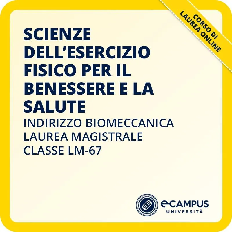 Laurea magistrale LM-67 indirizzo Biomeccanica