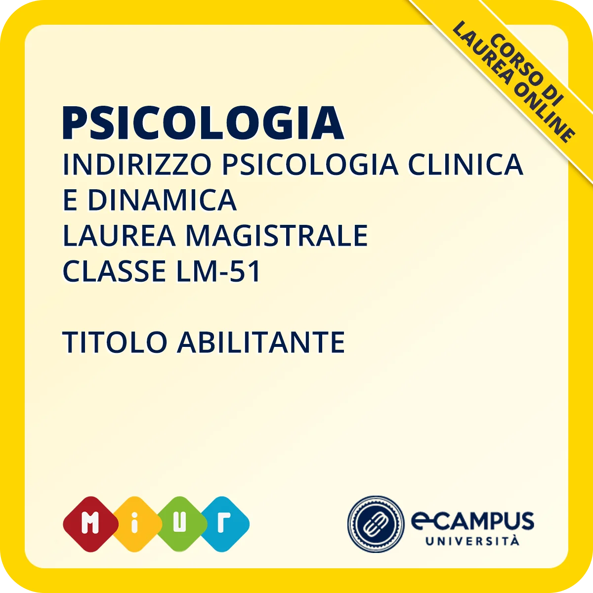 Laurea magistrale LM-51 in Psicologia clinica e dinamica
