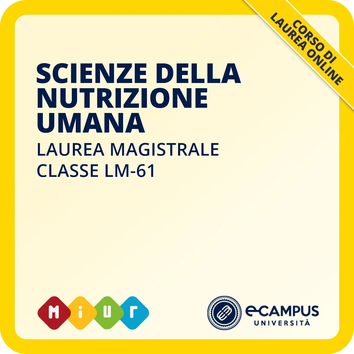Scienze della nutrizione umana LM-61 laurea magistrale