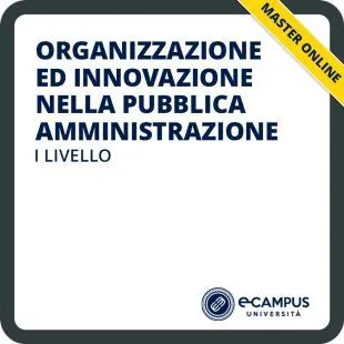 Organizzazione ed innovazione nella Pubblica Amministrazione, master di I livello per la Pubblica Amministrazione