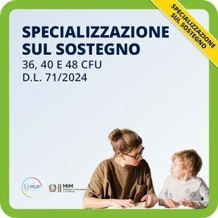 Specializzazione sul sostegno D.L. 71/2024