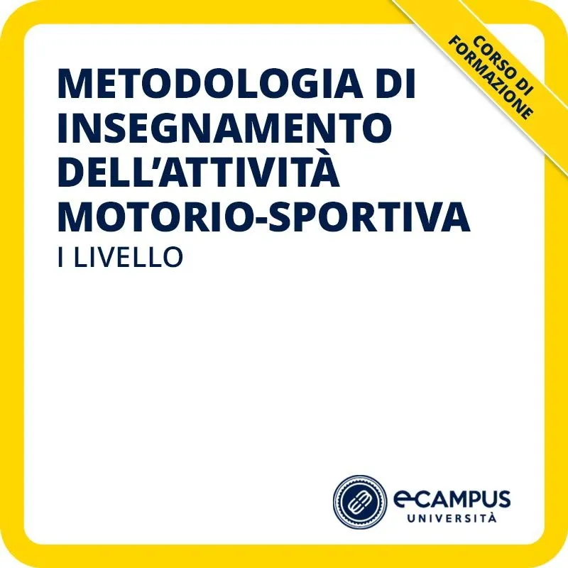 Corso di formazione di I livello in Metodologia di insegnamento dell'attività motorio-sportiva